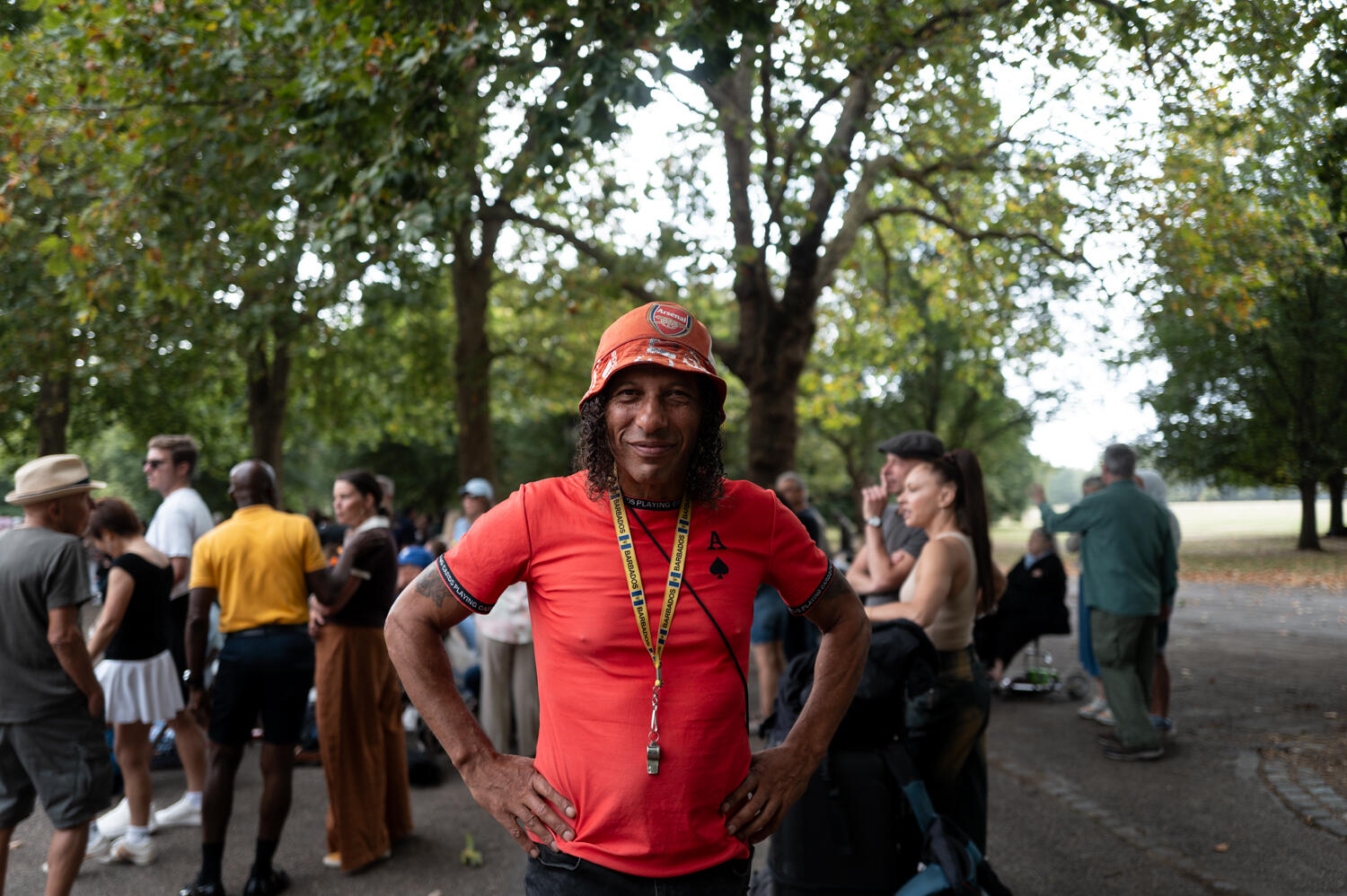 DJ Bungle - 62 year old Salsa dancer and Samba Percussionist - seen here at Hyde Park Bandstand where we regularly dance at weekends